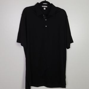 Peter Millar Black Short Sleeve Polo Sz Large